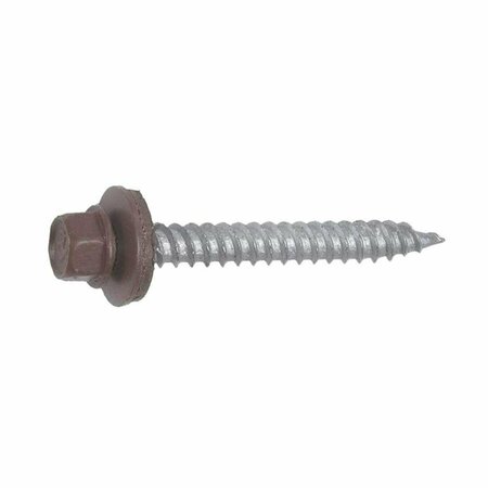 TINKERTOOLS 1 lbs No. 9 Size x 1.5 in. Pro-Twist Hex Head Screw with Washer, Brown, 91PK TI2739248